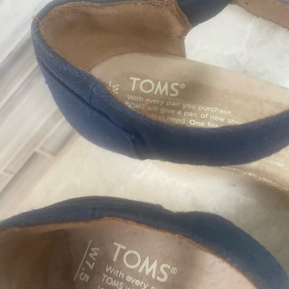 Toms Espadrilles Wedges Adjustable Straps women's 7.5 - Picture 6 of 6